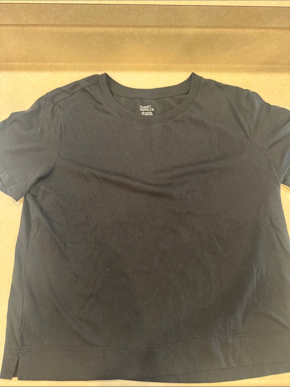 Market & Spruce Black Short-Sleeve Crewneck Tee